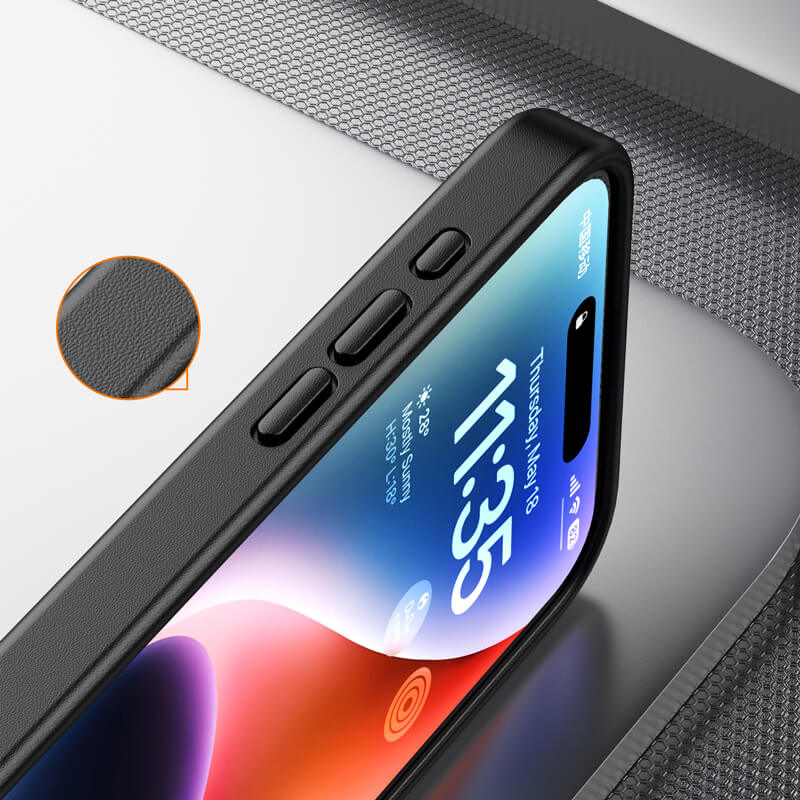 iPhone 15 Moying Series Micro Frosted Magsafe Phone Case Black