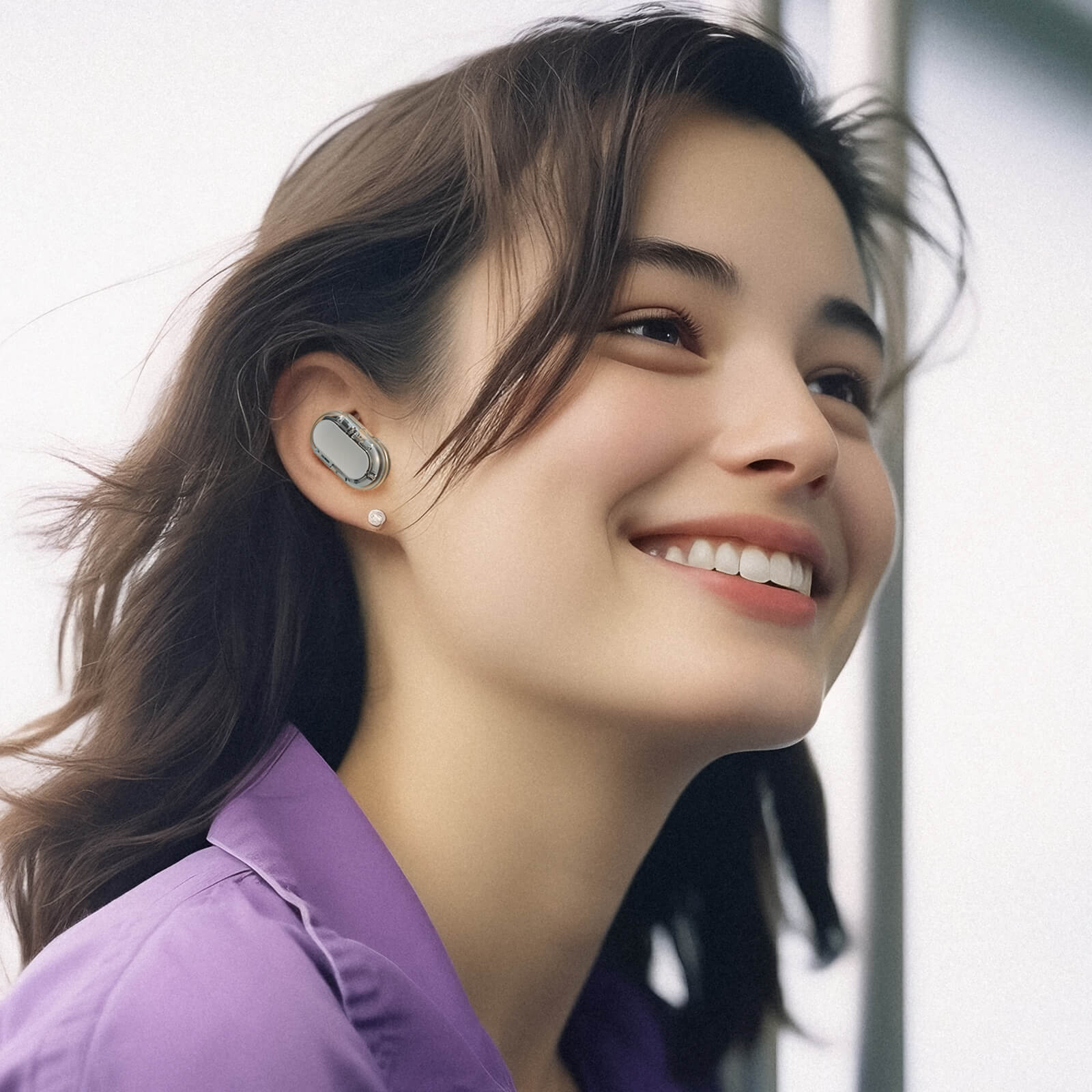 Acefast Comfort Breathable Earbuds ENC Noise Canceling Wireless Earphones White