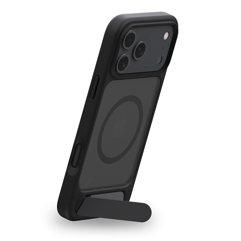 iPhone 17 Pro Max Elvis Series All Around Protection Magsafe Phone Case with Invisible Stand Black