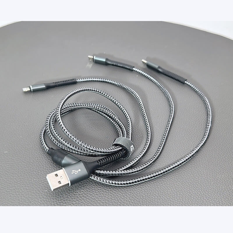 Mobie 3-in-1 USB to Type-C Lighting Micro Charging Data Cable 1.2m