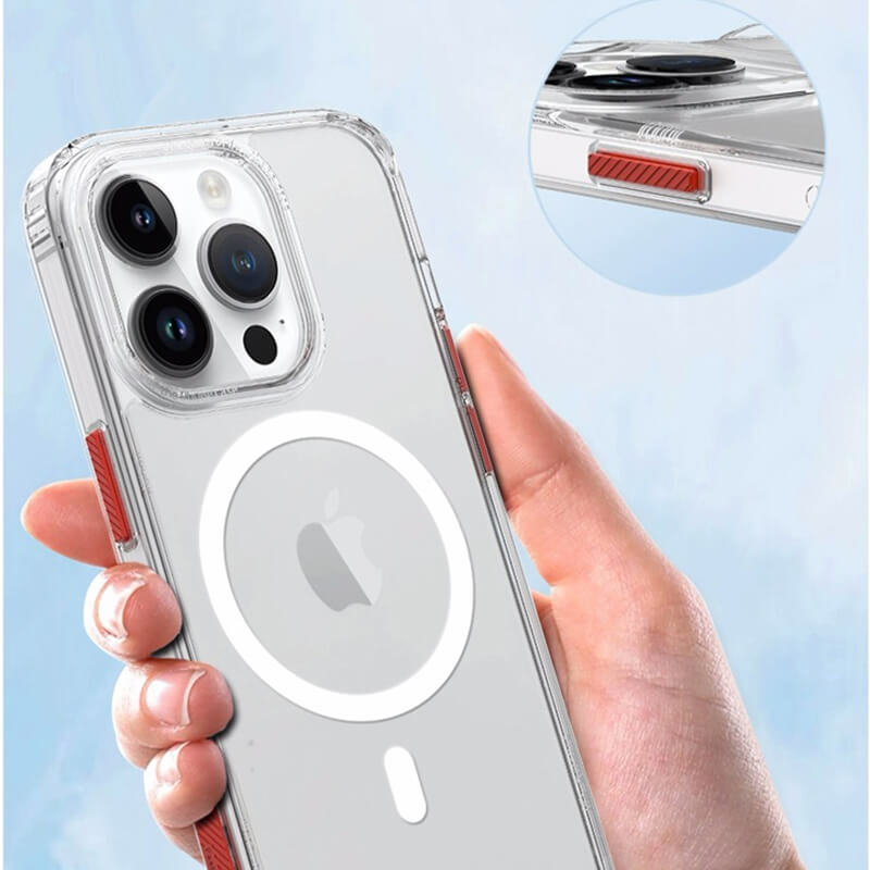 iPhone 15 Pro Max Elite Series Transparent Magsafe Detachable Buttons Phone Case
