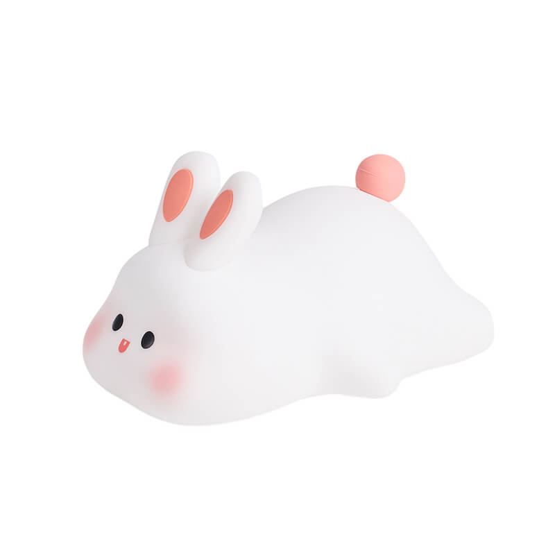 Mobie Big Face Rabbit Silicone Touch Night Light White