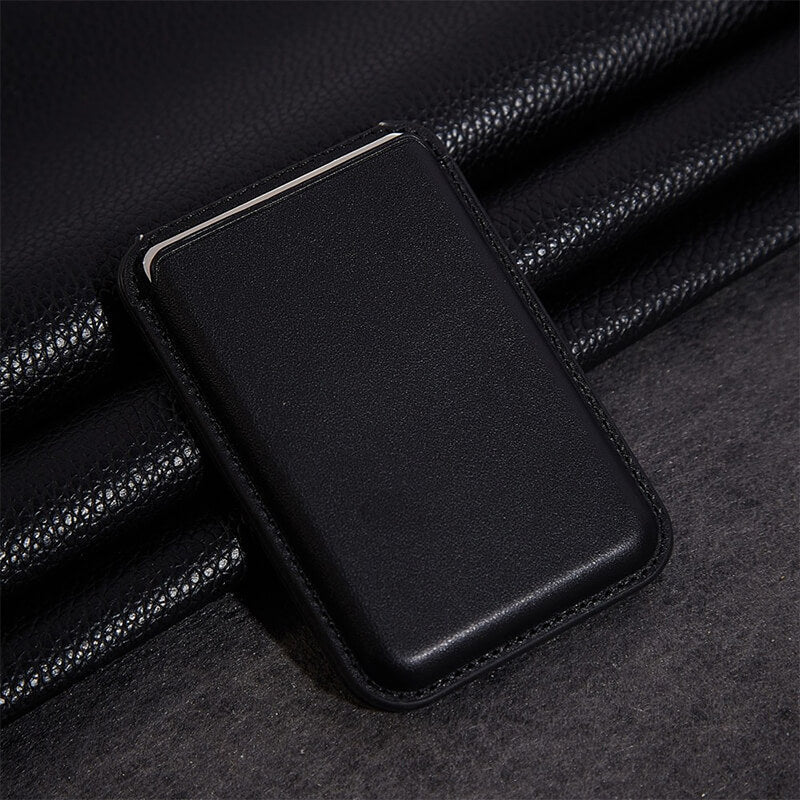 Mobie PU Leather Strong Magnetic Card Bag Holder with Phone Stand Black