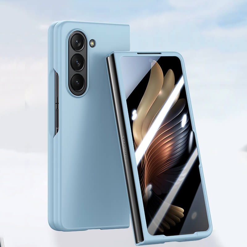 Samsung Galaxy Z Fold 6 Slim Style Minimalist Phone Case Blue
