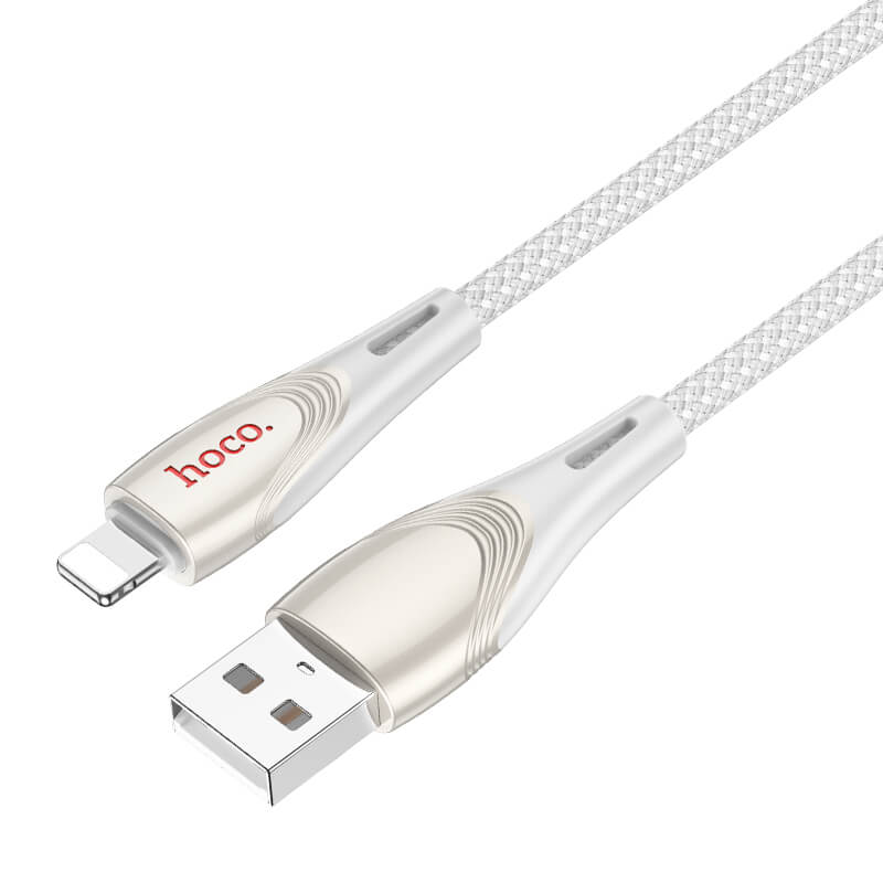 hoco Nylon Braided Lighting to USB-A 2.4A Charging Data Cable 1.2m U133