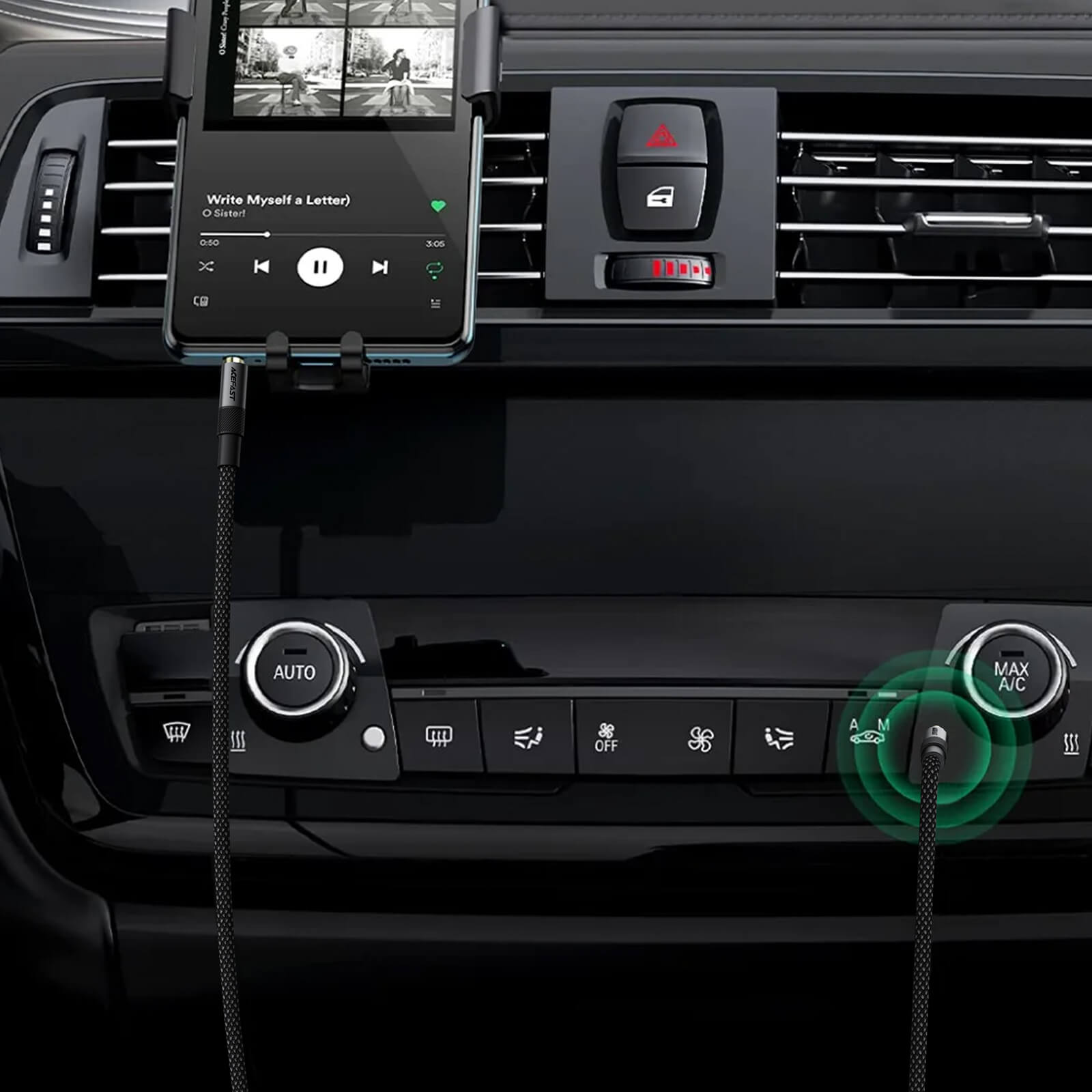 Acefast 3.5mm Audio to 3.5mm Audio Nylon Braided Cable 1m J10