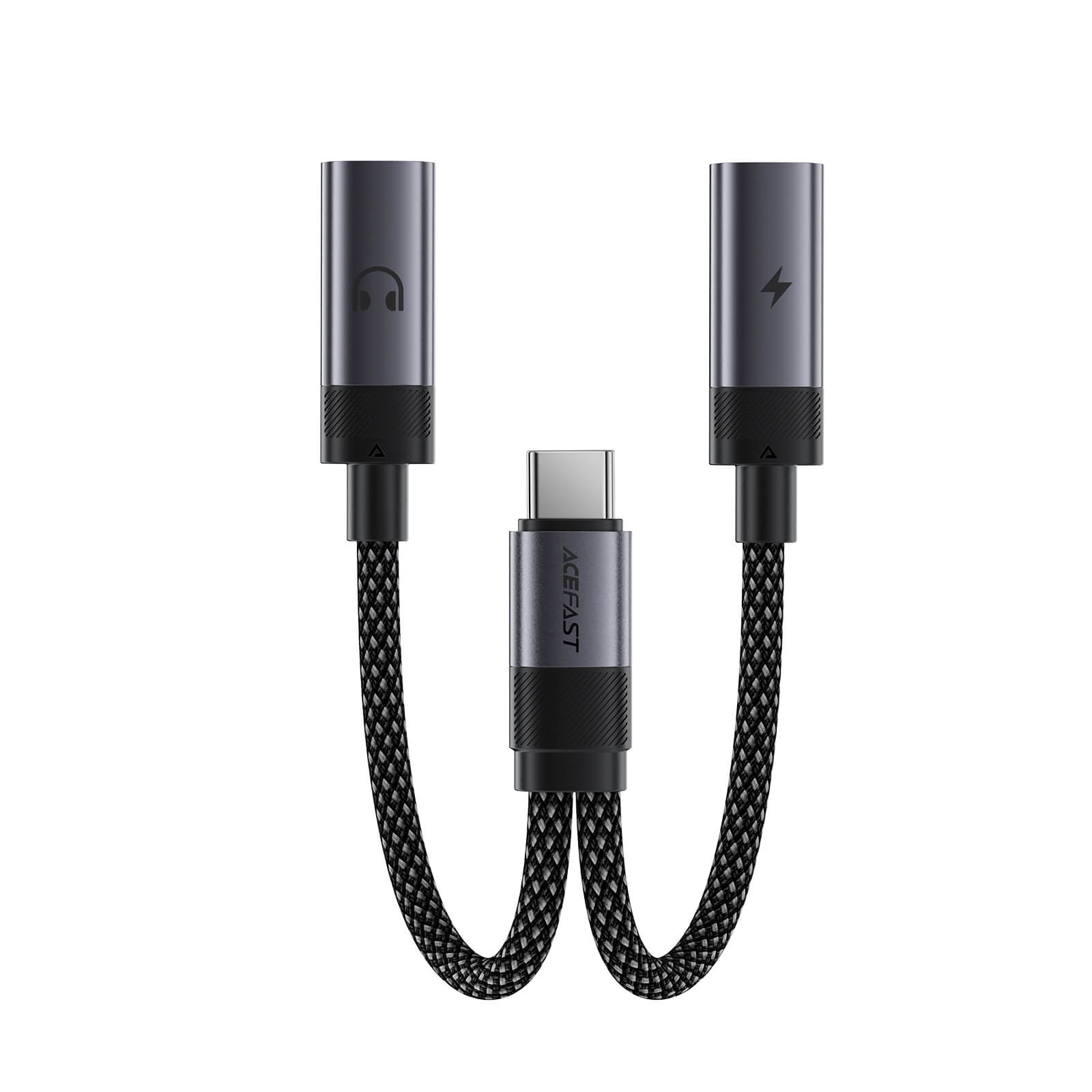 Acefast USB-C Dual Port Adapter for Simultaneous Charging and Earphone Use J14