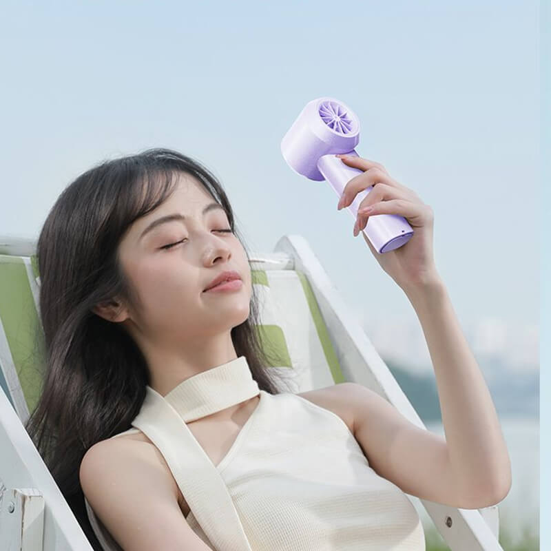 Mobie High-Speed Air-Conditioning Level Cooling Fan with 100-Speed Purple