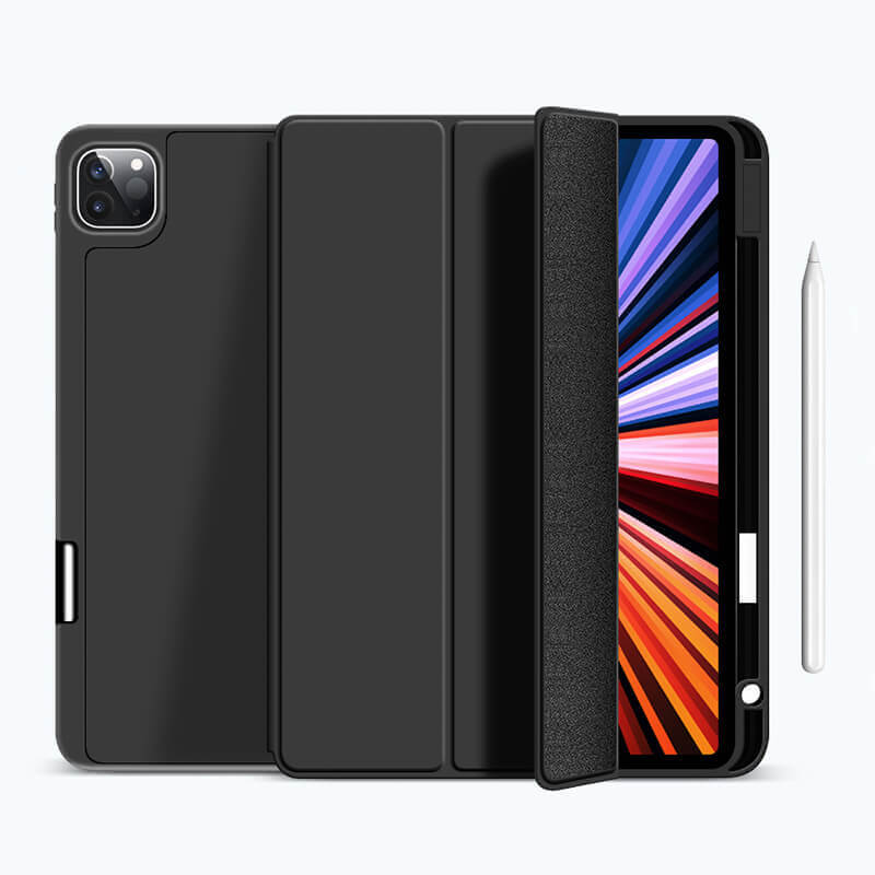 iPad Pro 10.5" 2017 Skin Feeling Protective Tablet Case with Charging Pen Slot Black
