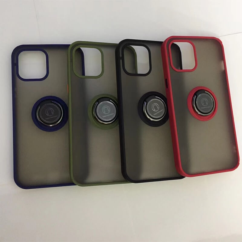 iPhone 12 Pro Max Translucent Full-Coverage Phone Case with Magnetic Phone Grip
