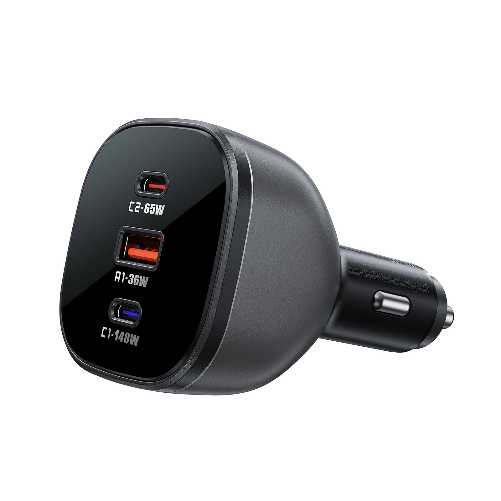 Acefast Multi-Port Fast Car Charger Type-C & USB-A 165W (100W+65W) B14 Black