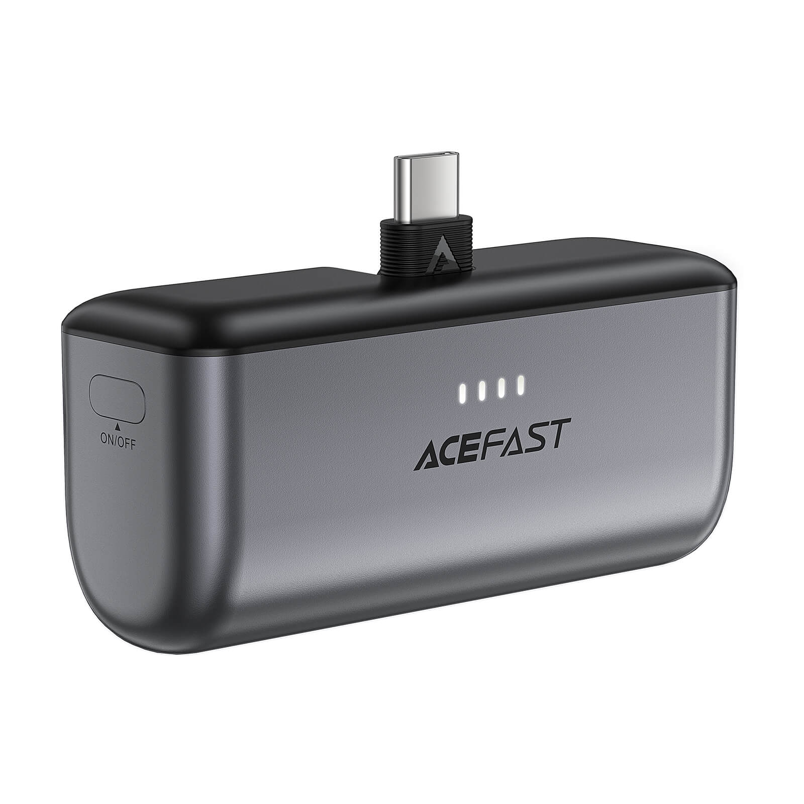 Acefast PD 20W 5000mAh Fast Charging Power Bank With Foldable Type-C Plug Black
