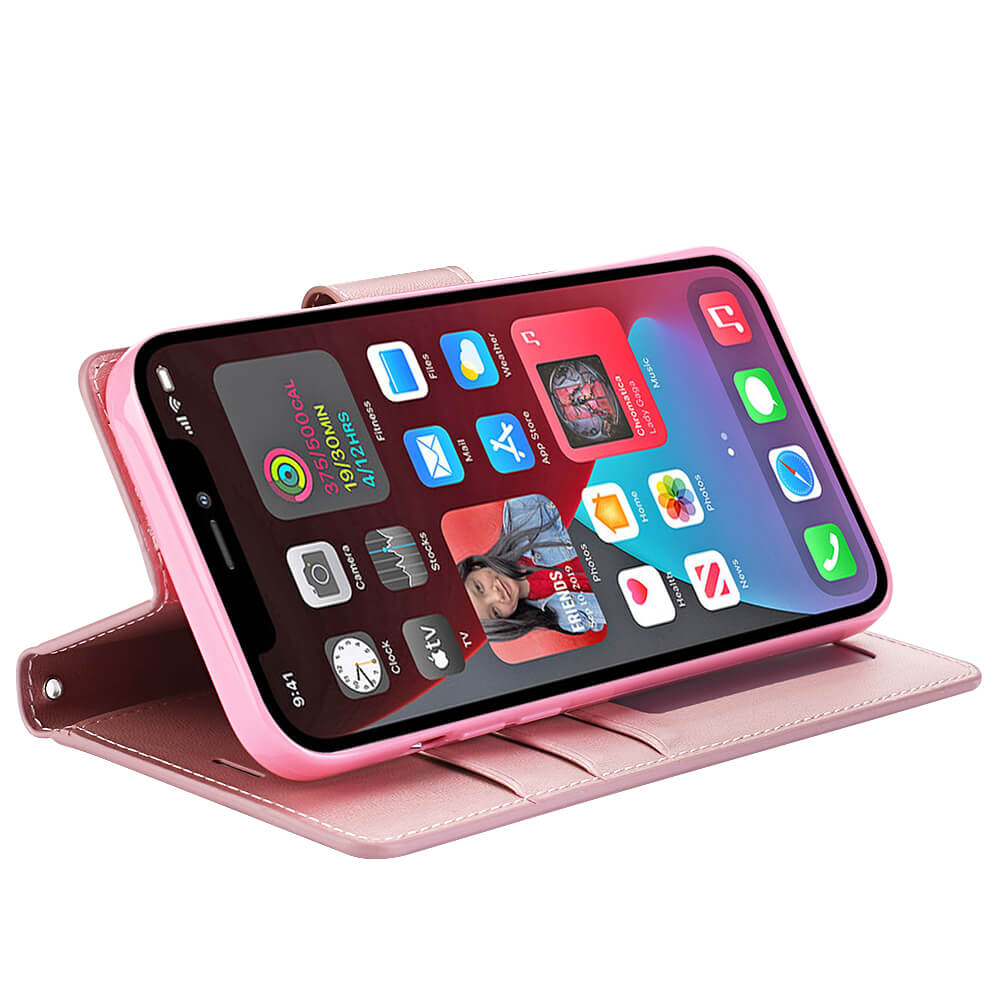 iPhone 16e Hanman Mill Series Leather Wallet Flip Case