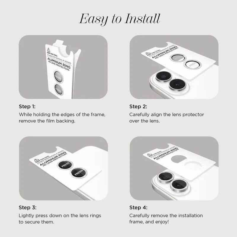 Case Mate iPhone 17 Aluminium Ring Lens Protector