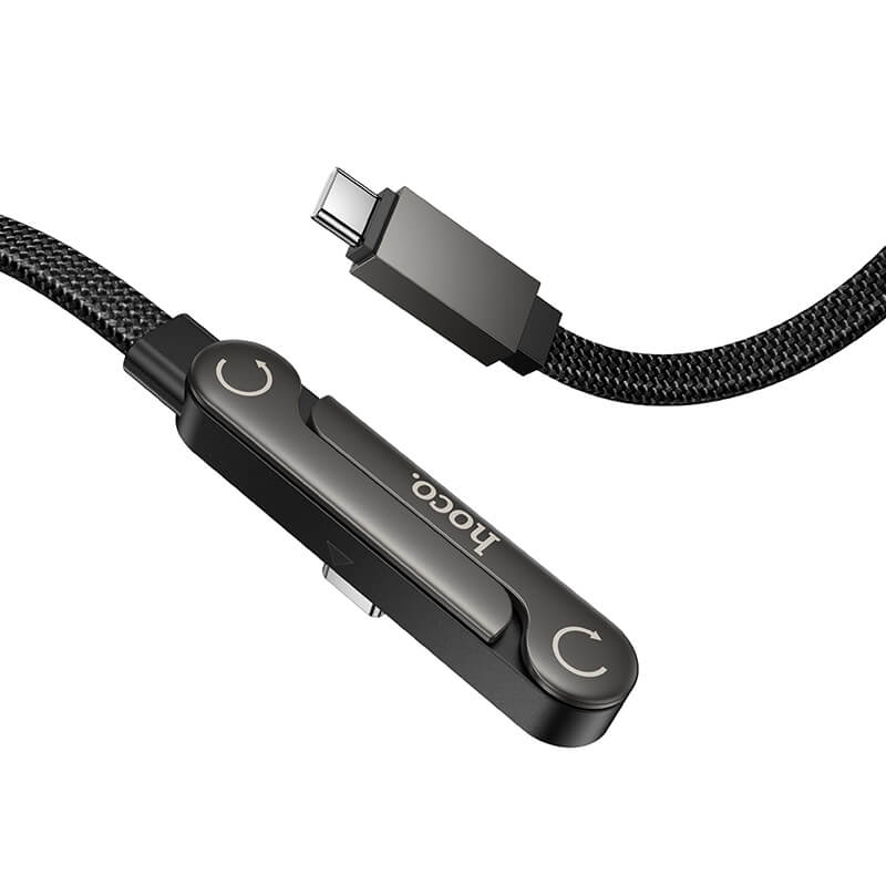 Hoco 60W Fast Charging Type-C To Type-C Braided Cable with Stand 1.2m U150