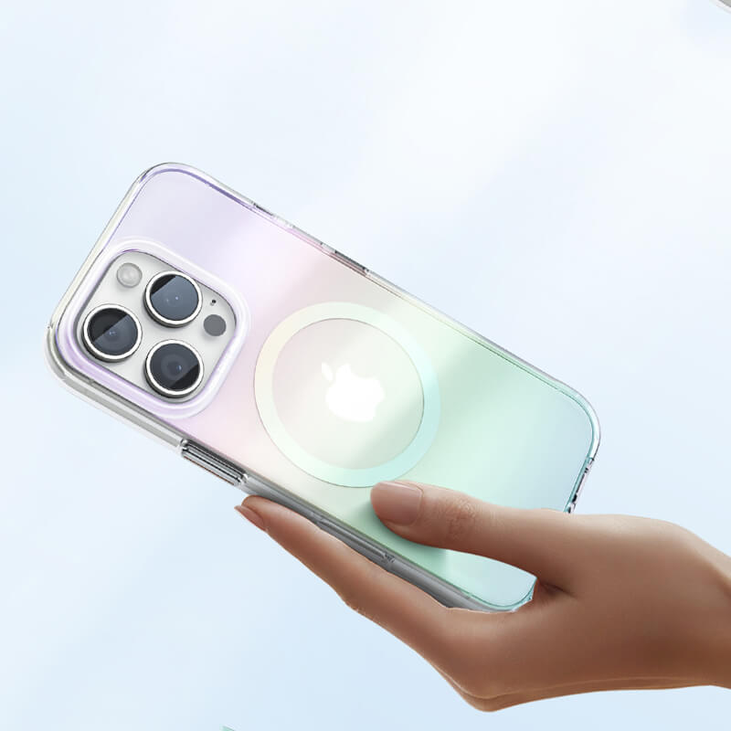 iPhone 15 Grace Series Semi Transparent Airbag Magsafe Phone Case