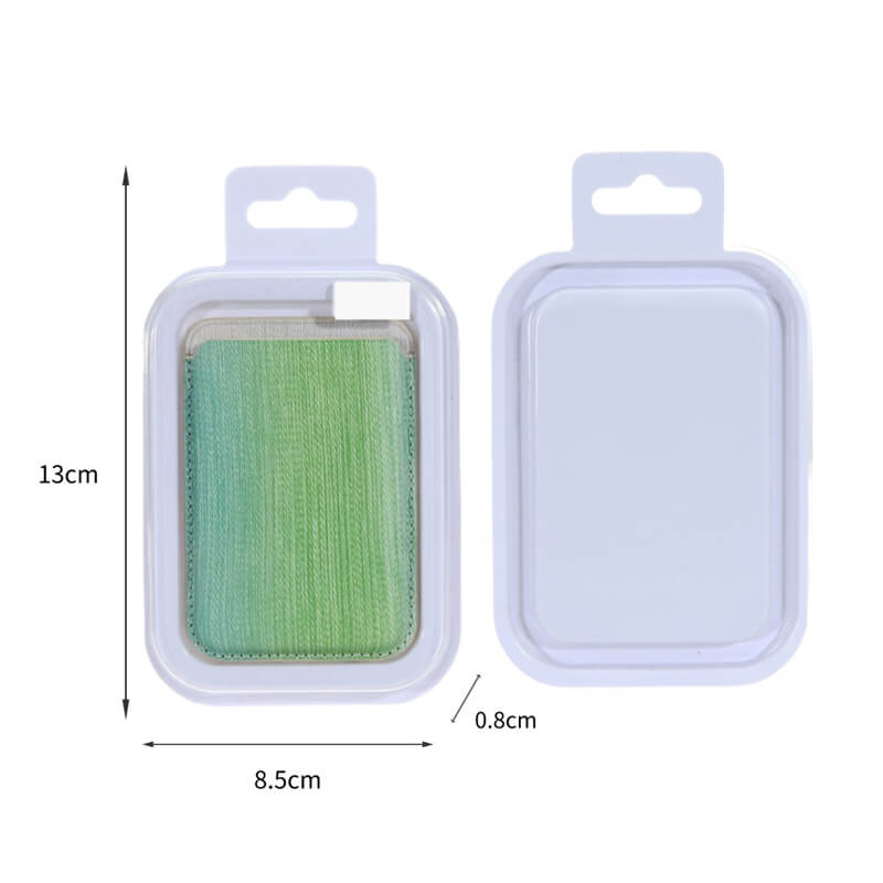Mobie Premium Woven Design PU Leather Magnetic Card Bag Holder Green