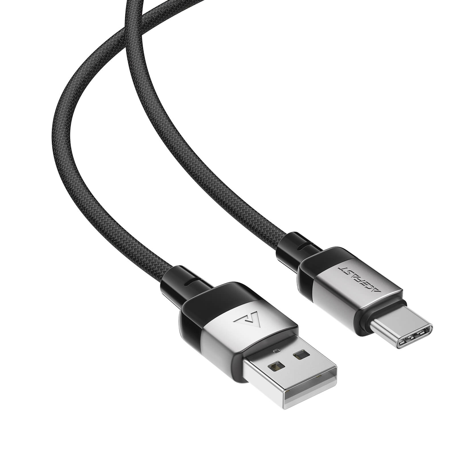 Acefast USB to Type-C Durable Braid Charging Cable 3A 1.2m Black