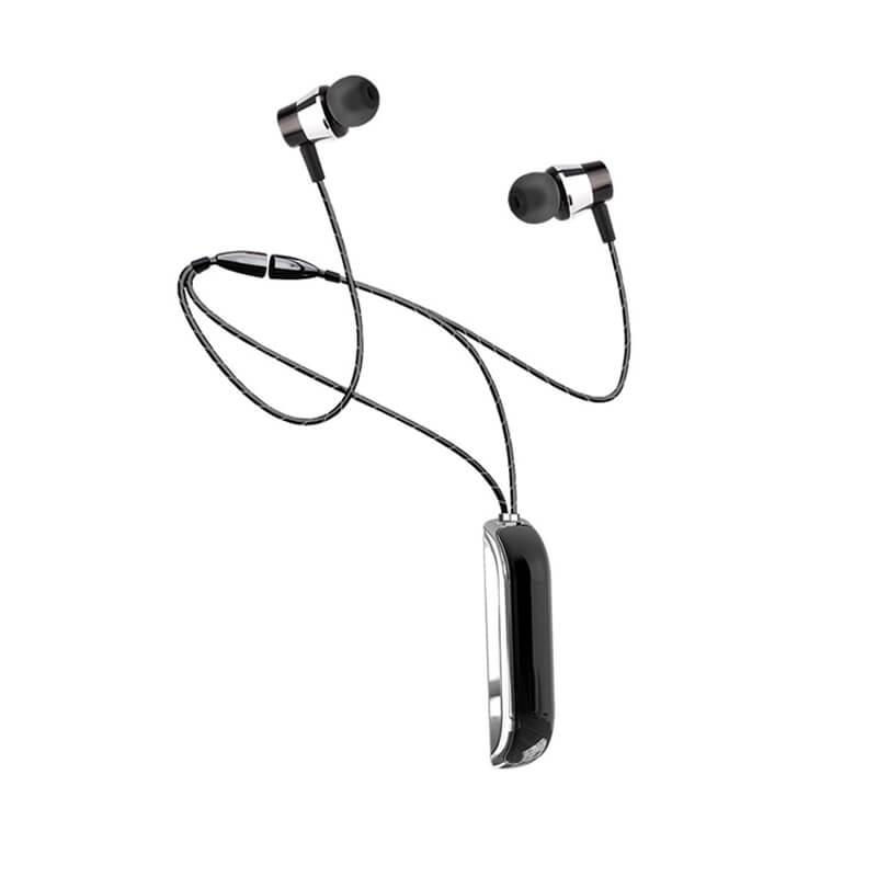 Mobie Couple Fashion Universal Neckband Wireless Bluetooth Earbuds D14 Black