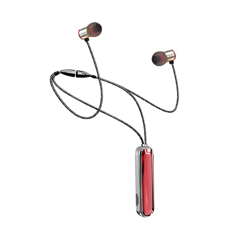 Mobie Couple Fashion Shared Music Neckband Wireless Bluetooth Earbuds D24 Red