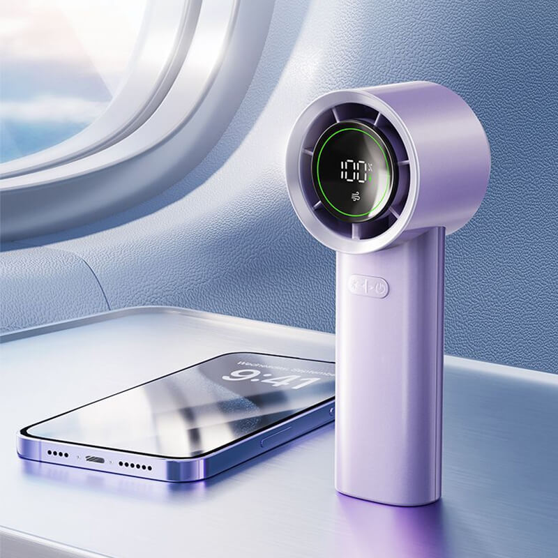 Mobie High-Speed Air-Conditioning Level Cooling Fan with 100-Speed Purple