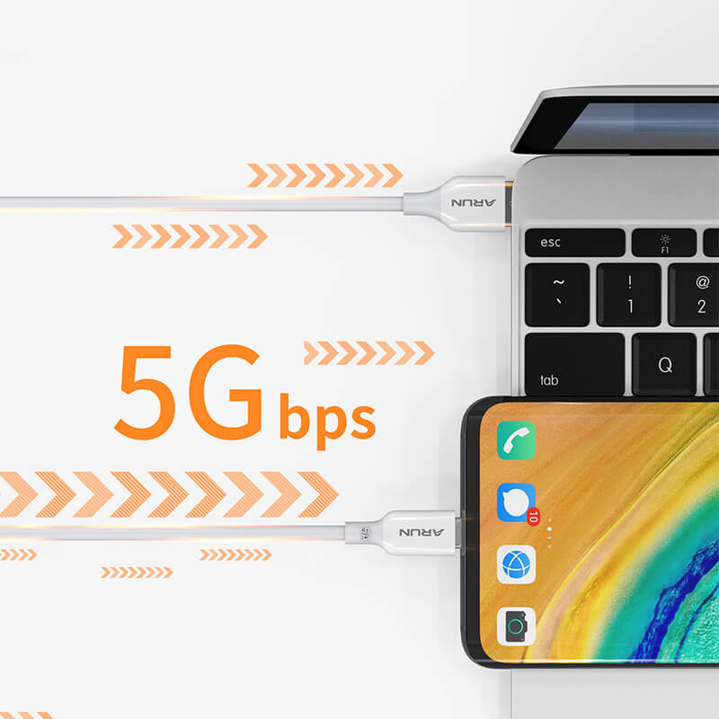 Mobie Fast Charging Data Cable USB to Lightning QC3.0 18W 1M White