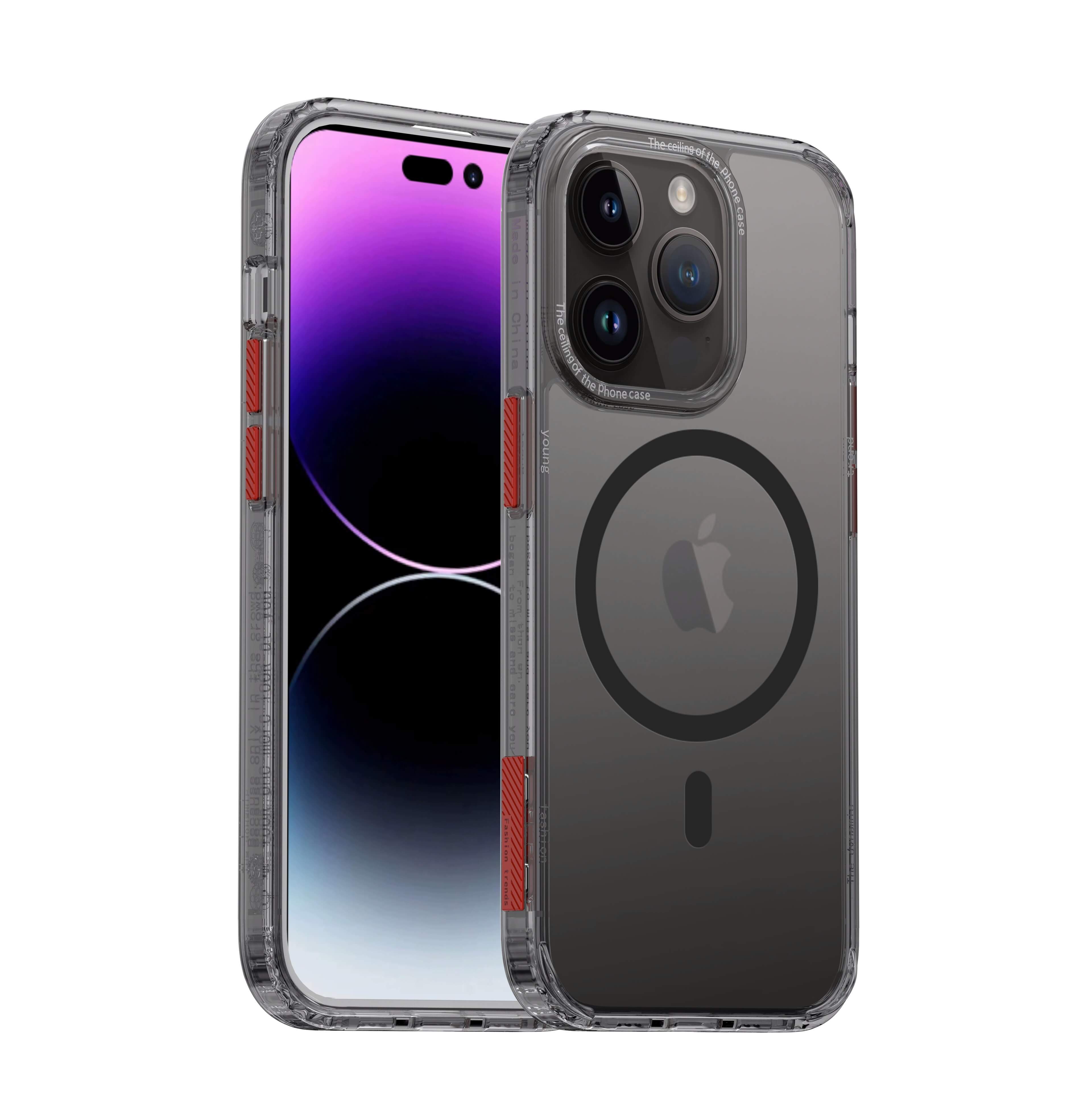 iPhone 15 Elite Series Transparent Magsafe Detachable Buttons Phone Case