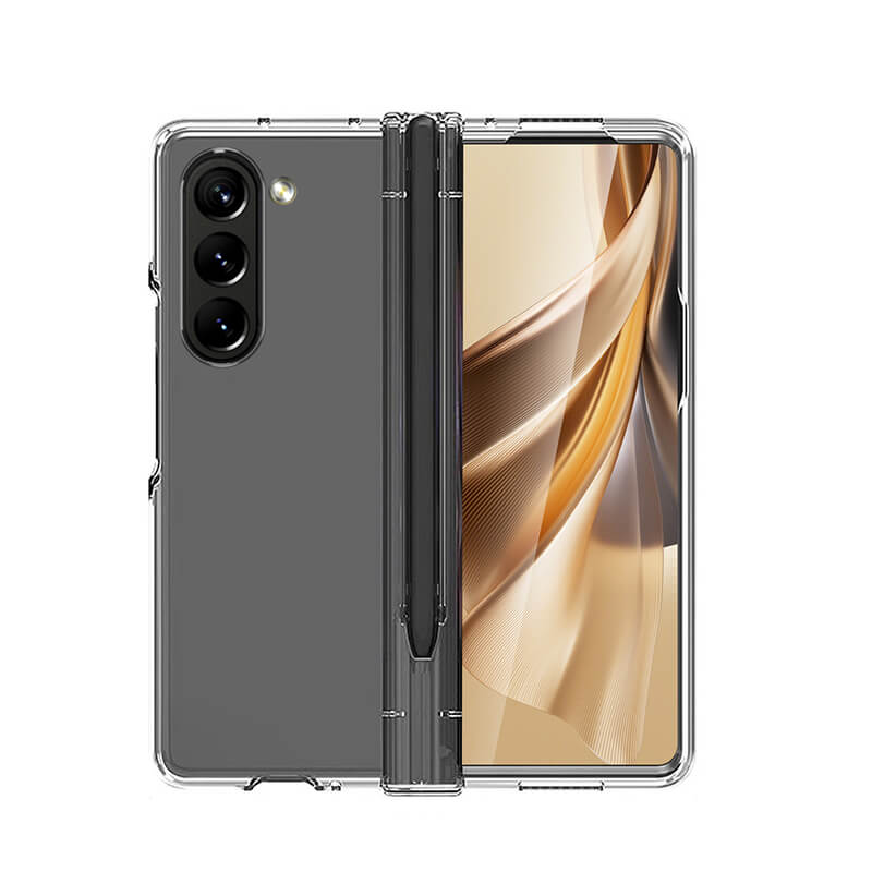 Samsung Galaxy Z Fold 6 ICE Simple Style Phone Case With Built In Pen Slot Clear
