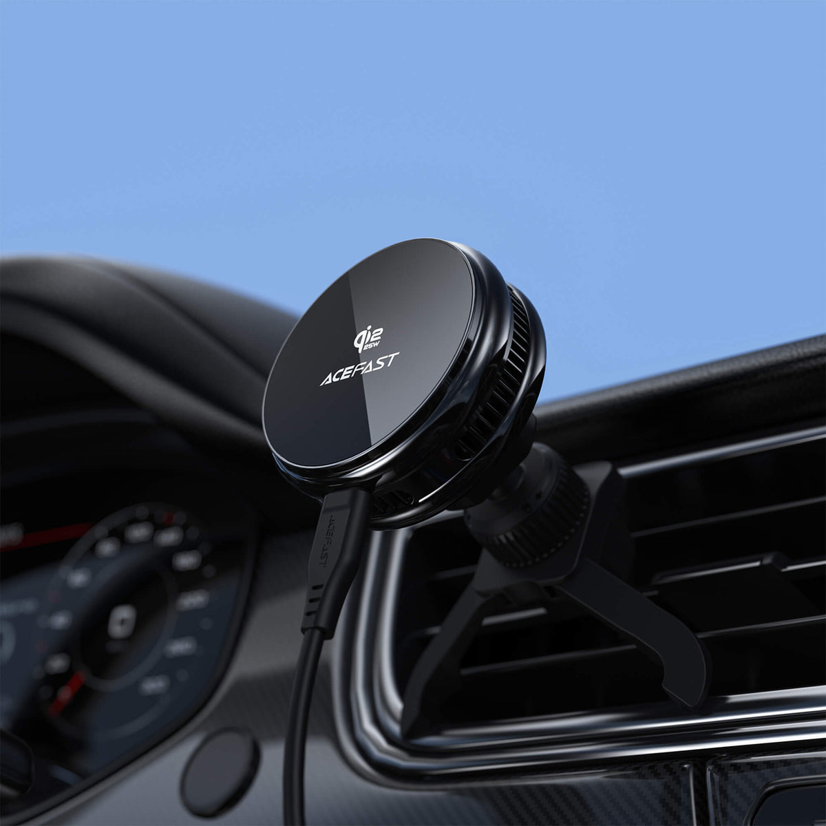 Acefast Qi2 Certified 25W Fast Wireless Magnetic Car Phone Holder D66