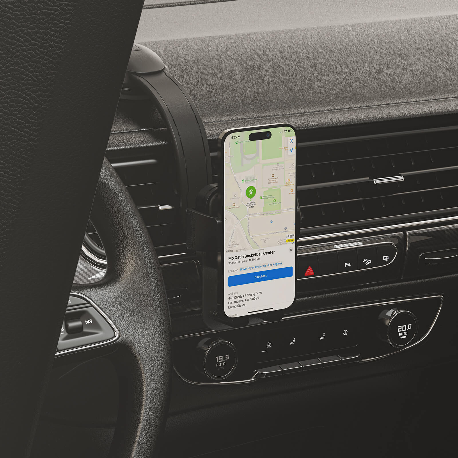 Acefast Three-Axis Linkage Car Mount Phone Holder D26 Black