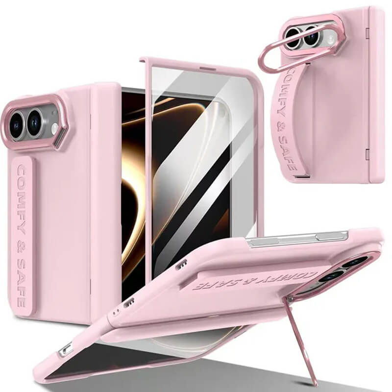 Gripsafe Lens stand Case with Outer Screen Protector Compatible with iPhone Duo