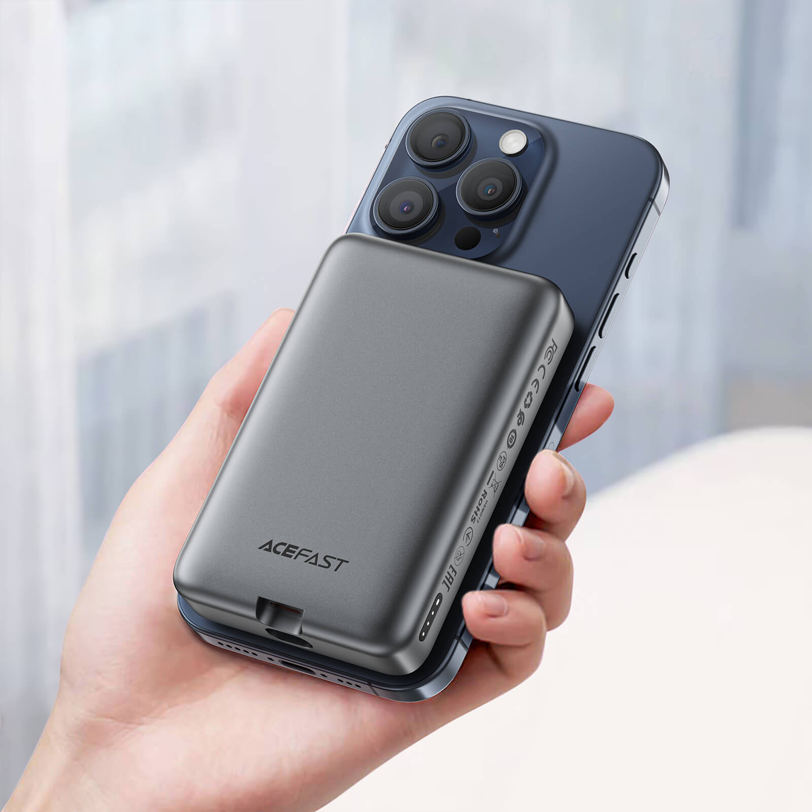 Acefast PD 30W 10000mAh Fast Charging Power Bank With Type-C Cable M10 Black