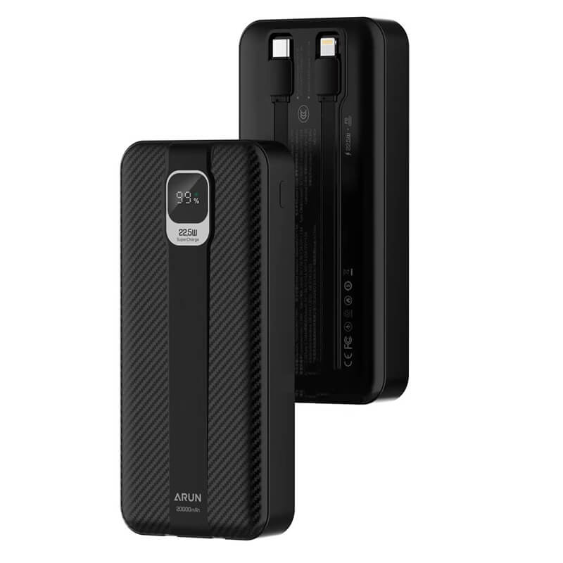 Mobie Built in Dual Cables 22.5W Fast Charging Power Bank 20000mAh P28