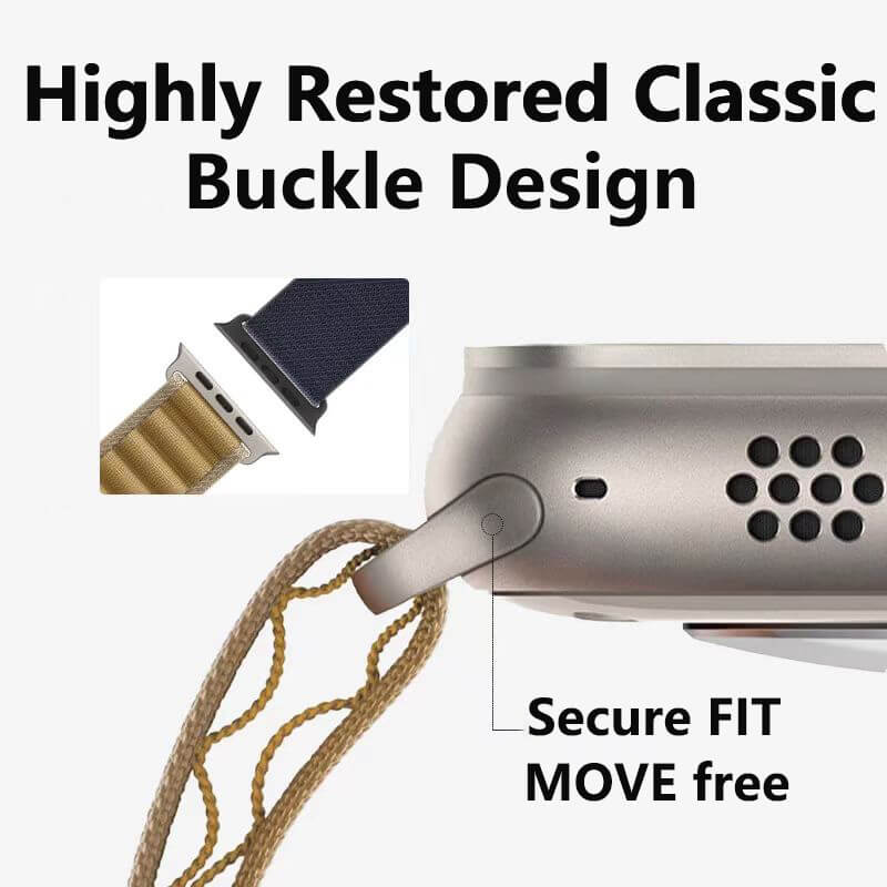 Mobie G-Style Clasp Double-Layer Nylon Apple Watch Band 38/40/41mm