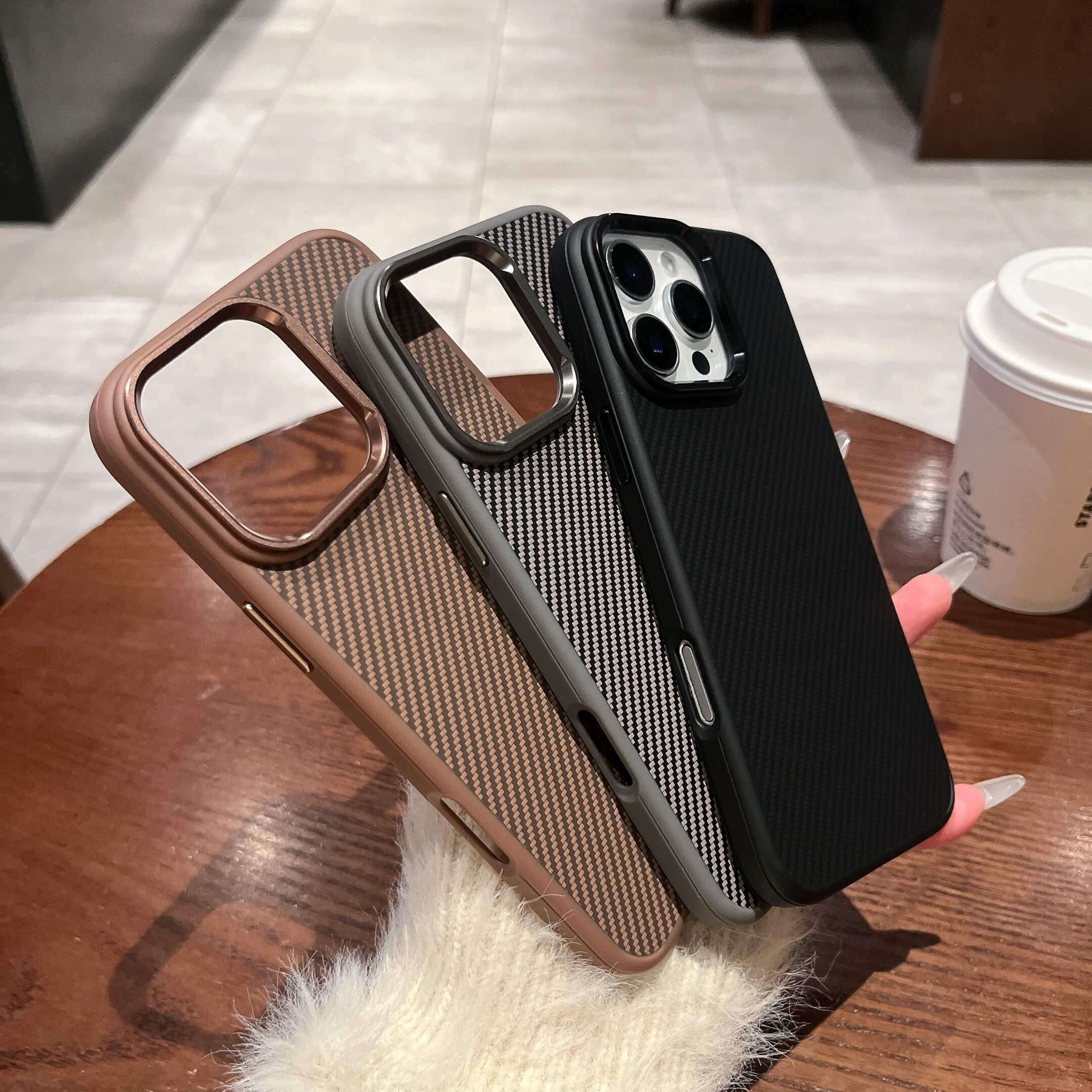iPhone 13 Pro Carbide Series Carbon Fibre Magsafe Anti-Fingerprint Case