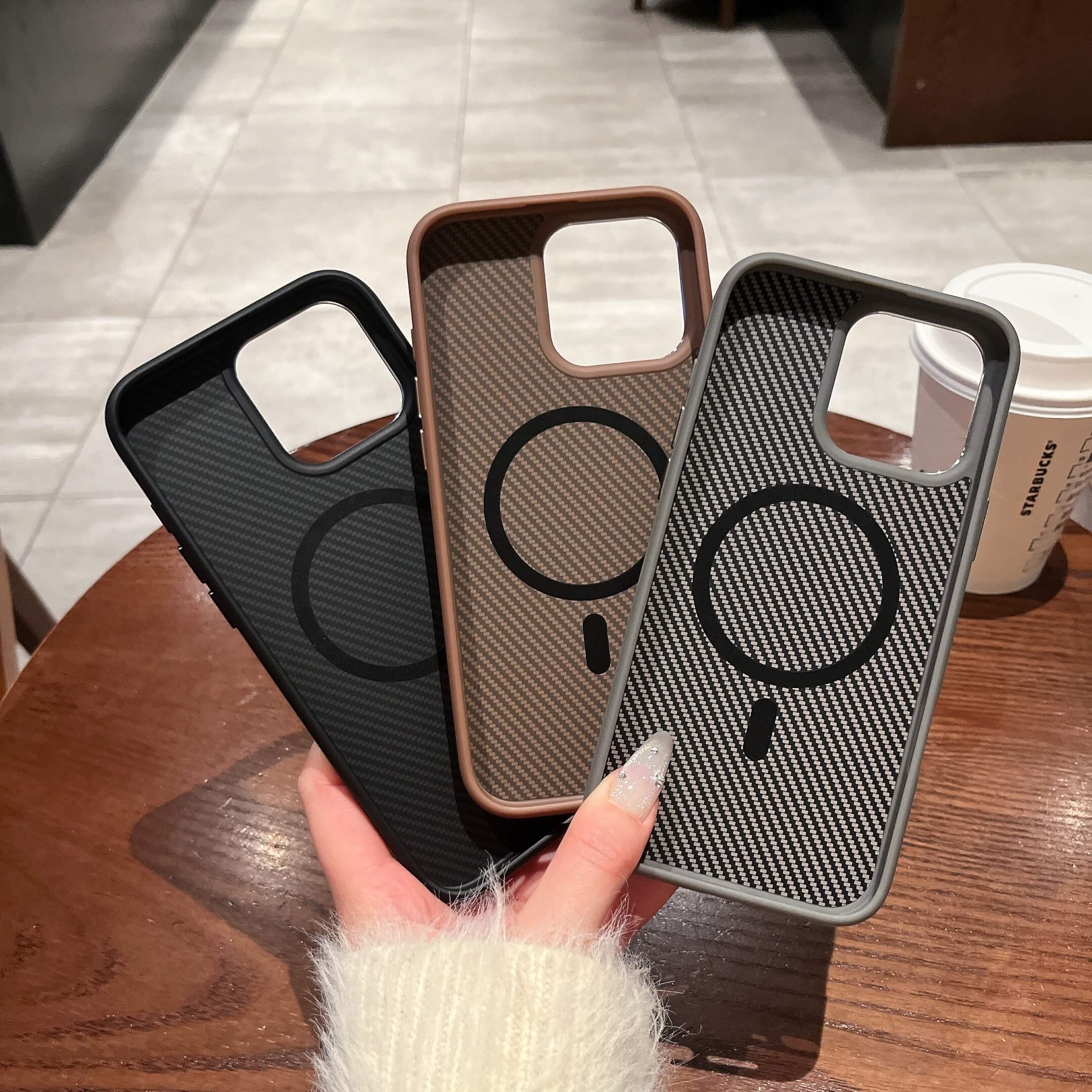 iPhone 13 Pro Carbide Series Carbon Fibre Magsafe Anti-Fingerprint Case