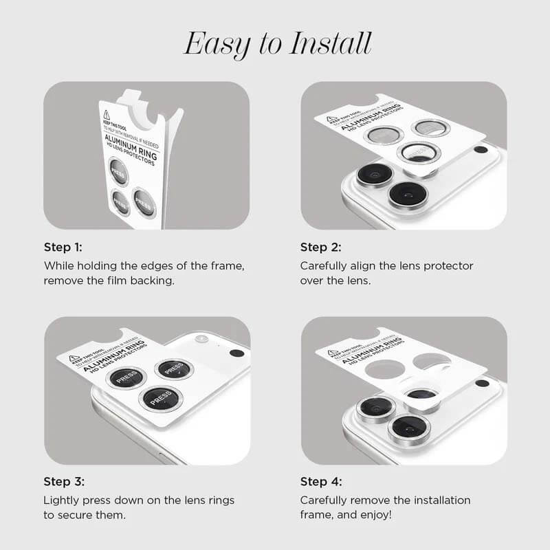 Case Mate iPhone 17 Pro Max Aluminium Ring Lens Protector