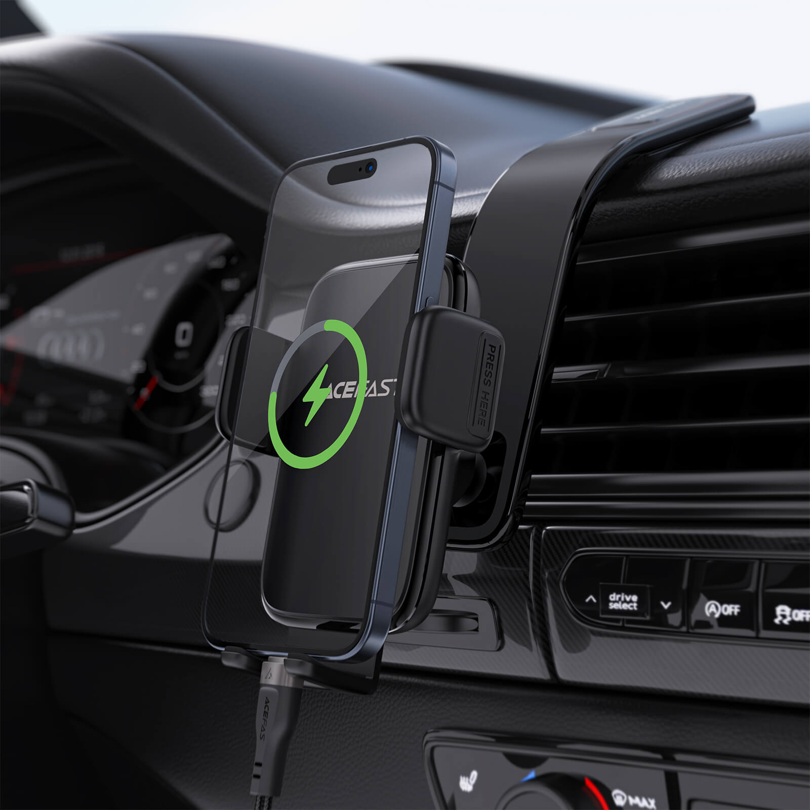 Acefast Bendable Rod Durable Car Mount Phone Holder D28 Black