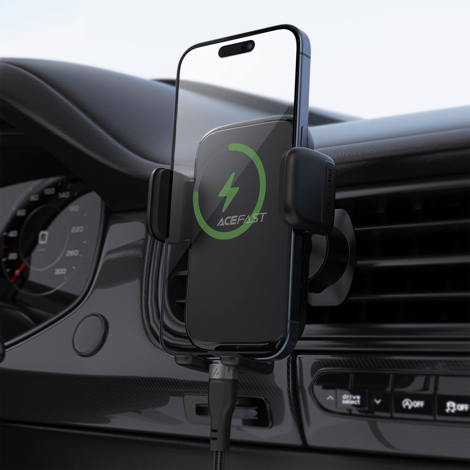 Acefast Three Axis Linkage Gravity Car Phone Mount Holder D27 Black