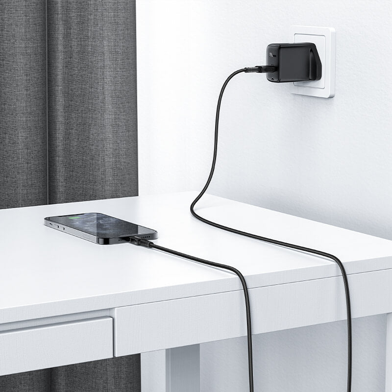 Acefast USB to Lightning Braid Charging Cable 2.4A 1.8m Black
