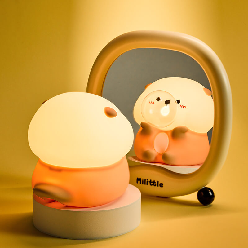 Mobie Bubble Blowing Sea Otter Silicone Touch Pat Night Light