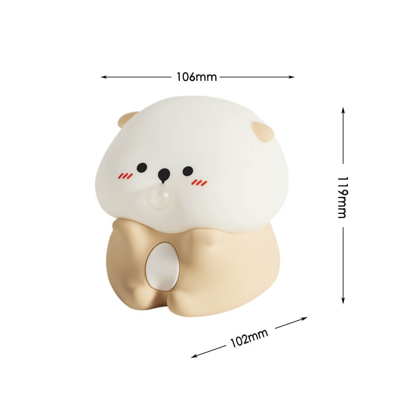 Mobie Bubble Blowing Sea Otter Silicone Touch Pat Night Light