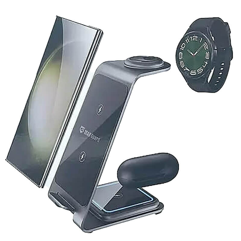 Desktop 3-in-1 Phone Samsung Watch Earbuds 15W Fast Wireless Charging Stand