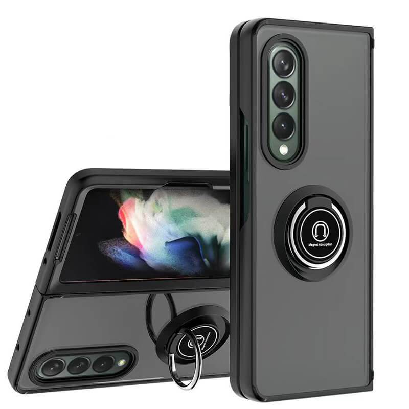 Samsung Galaxy Z Fold 7 2025 360° Rotating Ring Stand TPU PC Case