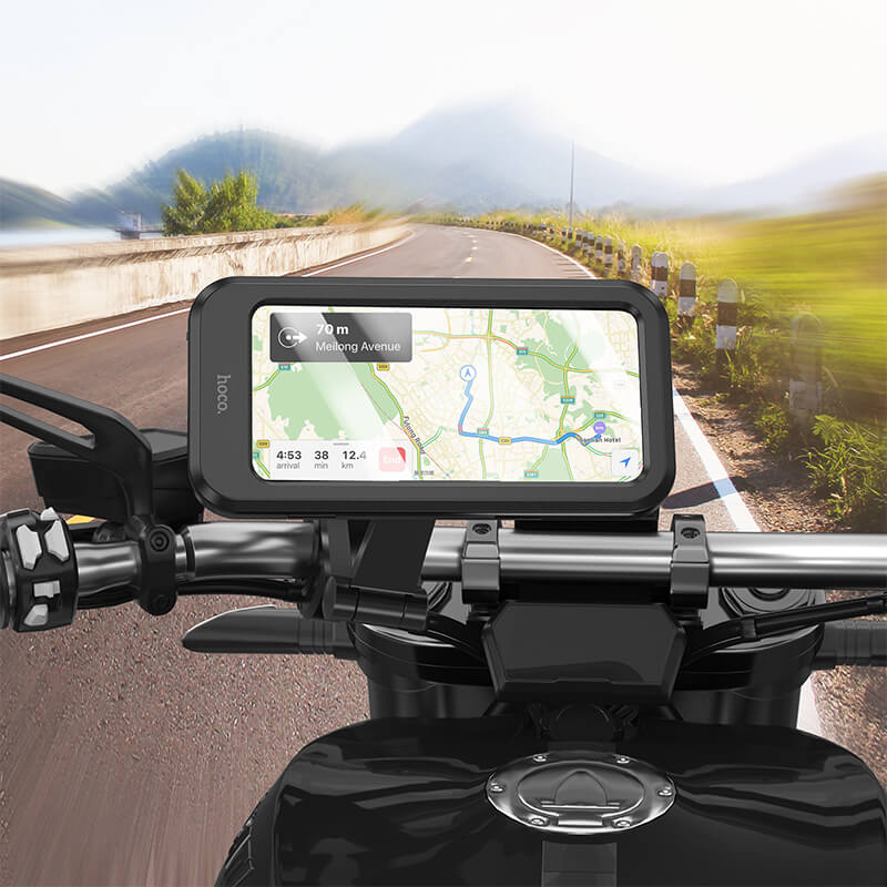 hoco. Bicycle & Motorcycle Fully Enclosed Waterproof Mobile Phone Holder CA101 Black