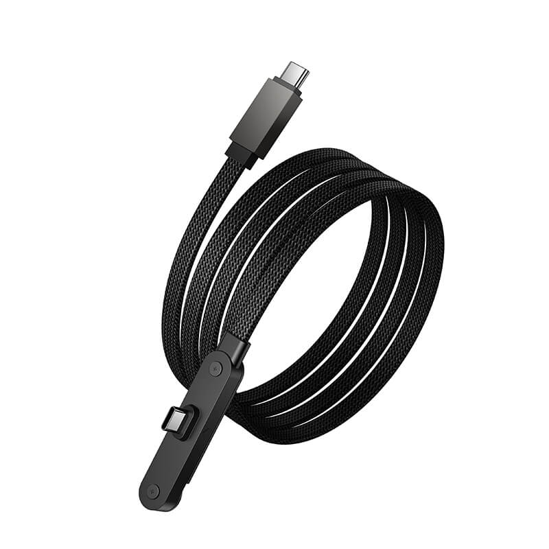 Hoco 60W Fast Charging Type-C To Type-C Braided Cable with Stand 1.2m U150