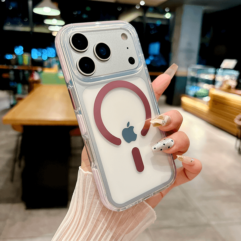 iPhone 17 IMD Transparent Airbag Shockproof MagSafe Phone Case