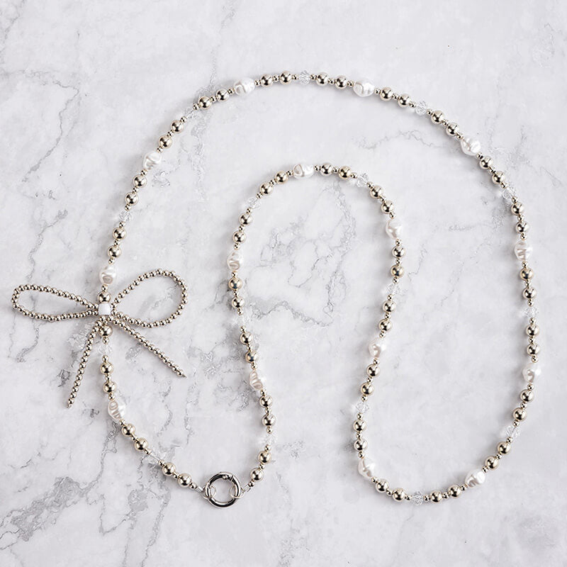 Mobie Pearl Bead Phone Lanyard Anti Drop Neck Strap 55cm