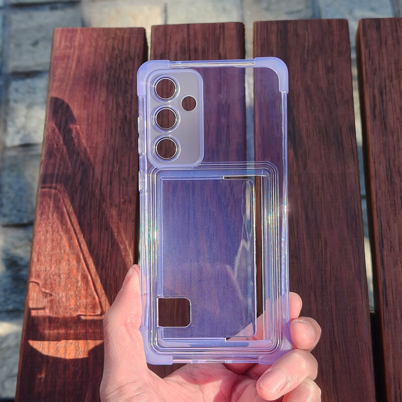 Samsung Galaxy A05 Anti Drop Phone Case with Card Pocket Purple