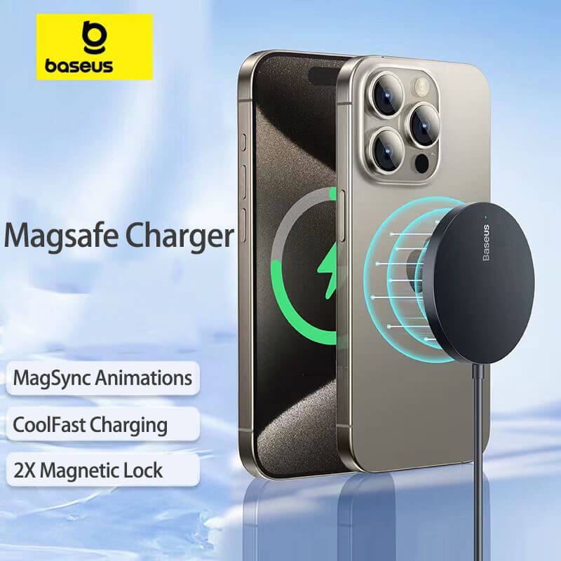 Baseus Lightweight Slim Magnetic 15W Wireless Qi Fast Universal Charger